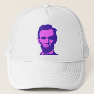 Abraham Lincoln in rosa u. in Lila Truckerkappe