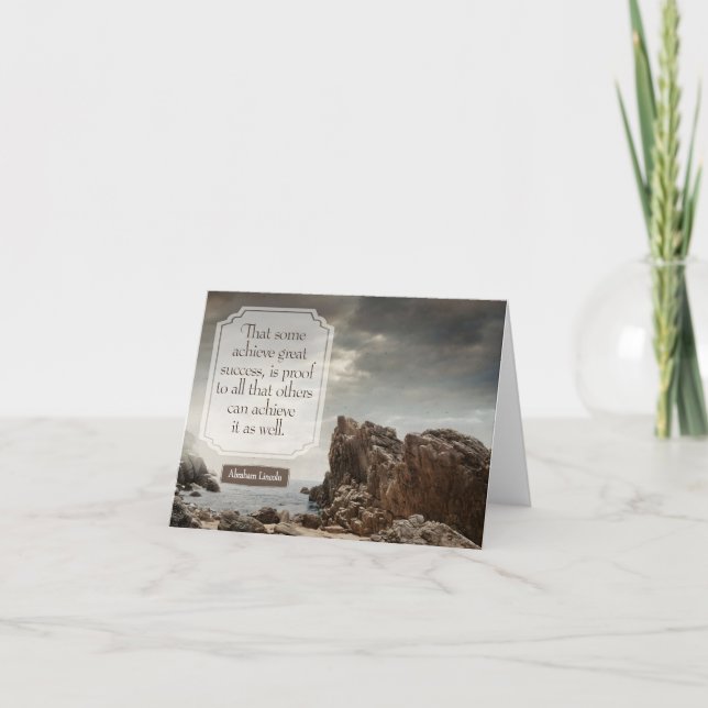 Abraham Lincoln Inspiration Zitat "Erfolg" Dankeskarte (Vorderseite)