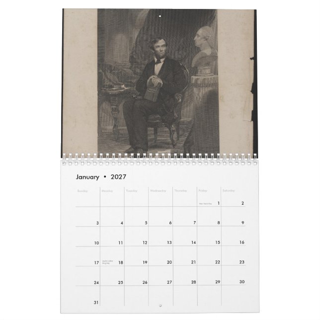 Abraham Lincoln-Kalender Kalender (Jan 2027)