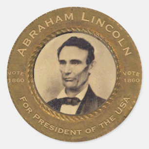 Abraham Lincoln Kampagne Button Runder Aufkleber