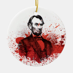 Abraham Lincoln Keramik Ornament