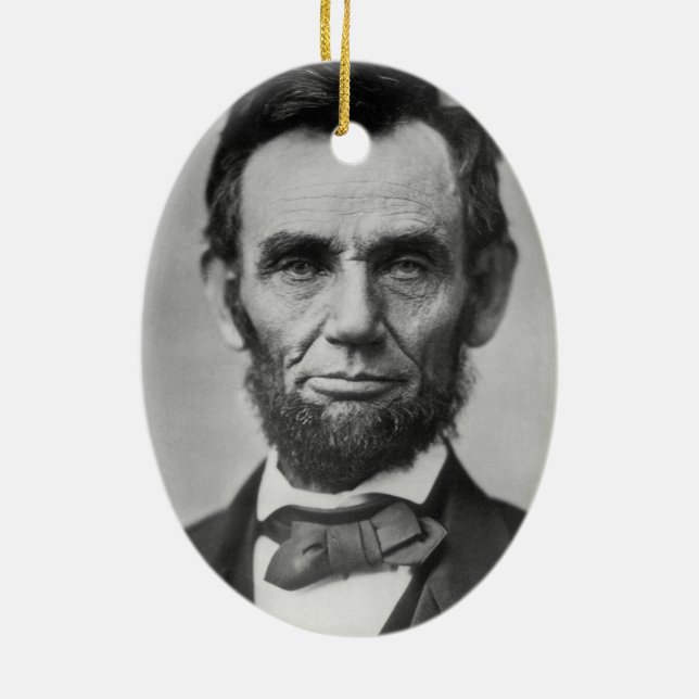 Abraham Lincoln Keramik Ornament (Hinten)