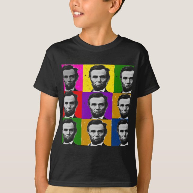 Abraham Lincoln-Kunst-Geschenke---Einzigartige 9 T-Shirt (Vorderseite)
