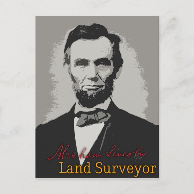 Abraham Lincoln Land Surveyor Postkarte (Vorderseite)