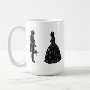 abraham lincoln mary todd lincoln schattenbild kaffeetasse