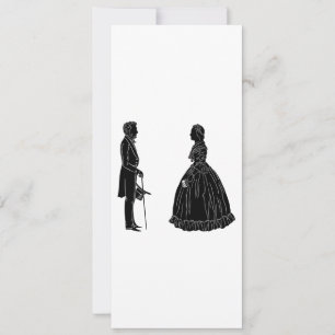 abraham lincoln mary todd lincoln schattenriss einladung