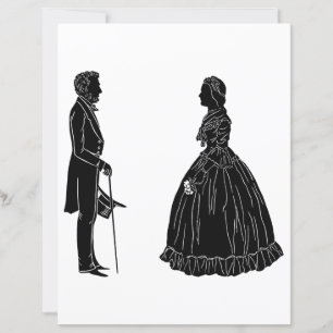 Abraham Lincoln Mary Todd Lincoln Silhouette