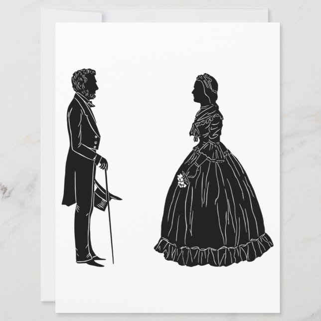Abraham lincoln mary todd lincoln Silhouette (Vorderseite)