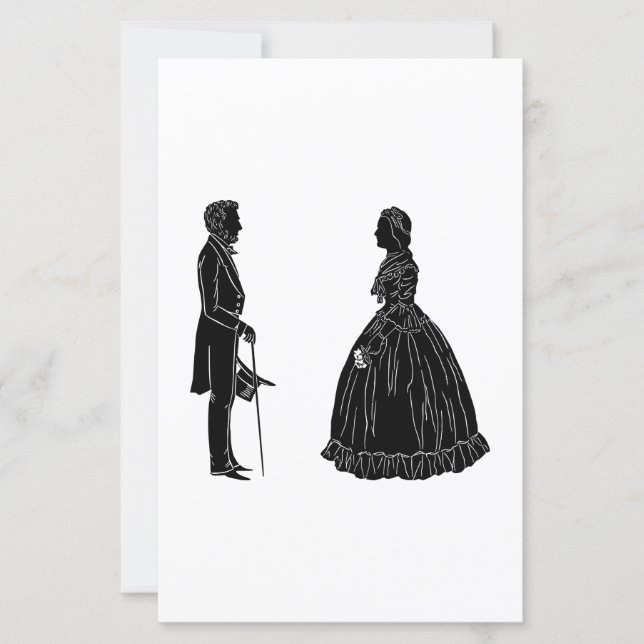 Abraham lincoln mary todd lincoln Silhouette (Vorderseite)