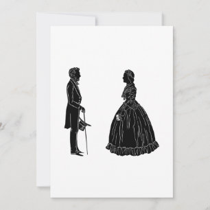 Abraham Lincoln Mary Todd Lincoln Silhouette Ankündigung