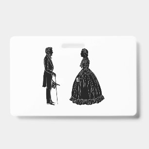 abraham lincoln mary todd lincoln silhouette ausweis
