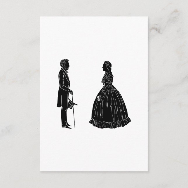 Abraham lincoln mary todd lincoln Silhouette Begleitkarte (Vorderseite)