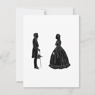 Abraham Lincoln Mary Todd Lincoln Silhouette Einladung