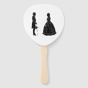 Abraham Lincoln Mary Todd Lincoln Silhouette Fächer