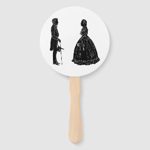 Abraham Lincoln Mary Todd Lincoln Silhouette Fächer