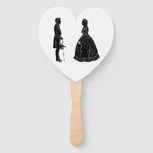 Abraham Lincoln Mary Todd Lincoln Silhouette Fächer