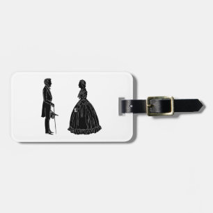 abraham lincoln mary todd lincoln silhouette gepäckanhänger