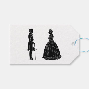 abraham lincoln mary todd lincoln silhouette geschenkanhänger