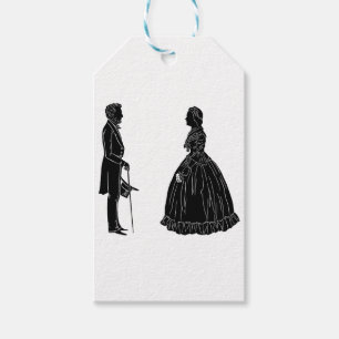 abraham lincoln mary todd lincoln silhouette geschenkanhänger