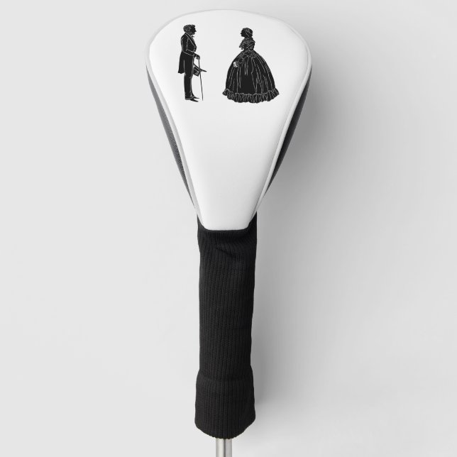 Abraham lincoln mary todd lincoln Silhouette Golf Headcover (Vorderseite)