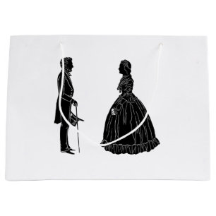 Abraham Lincoln Mary Todd Lincoln Silhouette Große Geschenktüte