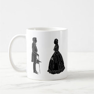 abraham lincoln mary todd lincoln silhouette kaffeetasse