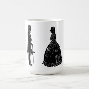 abraham lincoln mary todd lincoln silhouette kaffeetasse