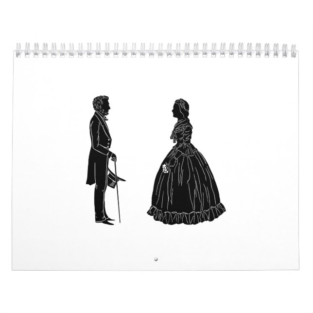 Abraham lincoln mary todd lincoln Silhouette Kalender (Titelbild)