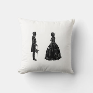 Abraham Lincoln Mary Todd Lincoln Silhouette Kissen