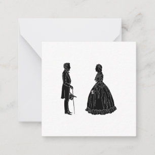 Abraham Lincoln Mary Todd Lincoln Silhouette Mitteilungskarte