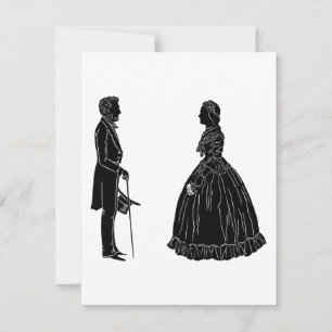 abraham lincoln mary todd lincoln silhouette mitteilungskarte
