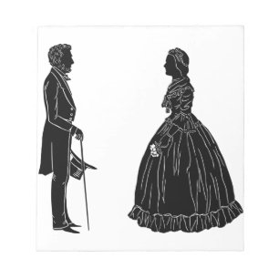 Abraham lincoln mary todd lincoln Silhouette Notizblock