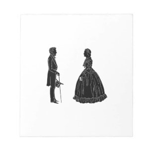 abraham lincoln mary todd lincoln silhouette notizblock