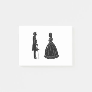 Abraham lincoln mary todd lincoln Silhouette Post-it Klebezettel