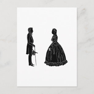 Abraham Lincoln Mary Todd Lincoln Silhouette Postkarte