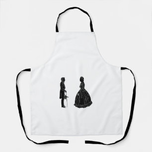 abraham lincoln mary todd lincoln silhouette schürze