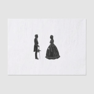 Abraham Lincoln Mary Todd Lincoln Silhouette Seidenpapier