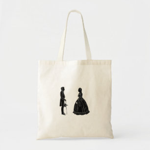 abraham lincoln mary todd lincoln silhouette tragetasche
