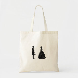 abraham lincoln mary todd lincoln silhouette tragetasche