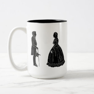 Abraham lincoln mary todd lincoln Silhouette Zweifarbige Tasse