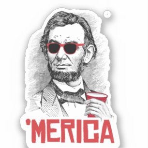 Abraham Lincoln 'Merican Party Aufkleber