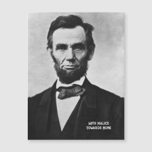 Abraham Lincoln - Mit Malice in Richtung Kein Magn Magnetkarte