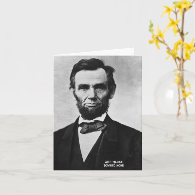 Abraham Lincoln - Mit Malice in Richtung Keine Karte (Gelbe Blume)