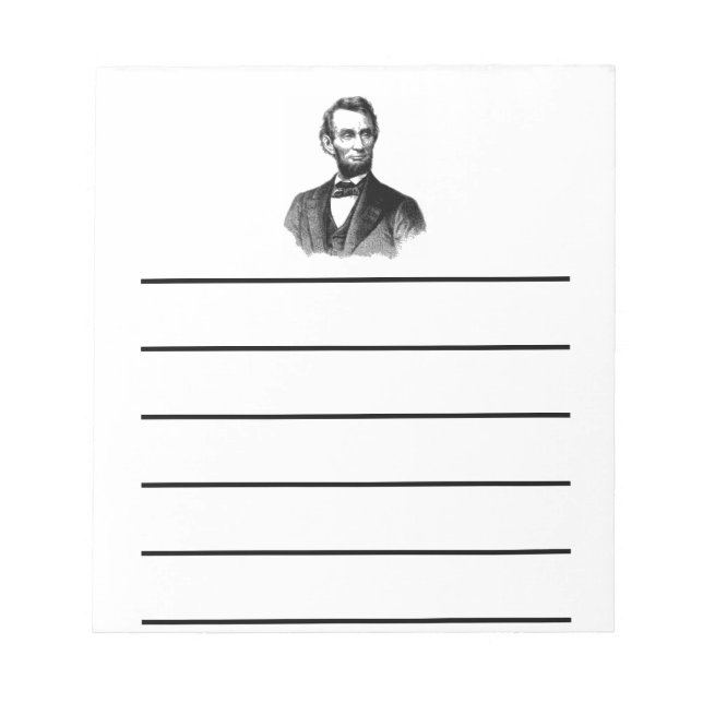 Abraham Lincoln Notizblock (Vorderseite)