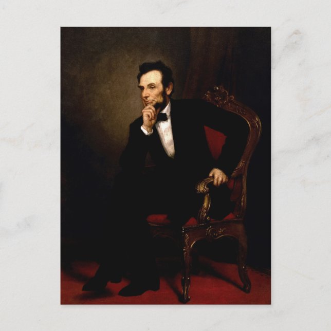 Abraham Lincoln Offiziell White House Portrait Postkarte (Vorderseite)