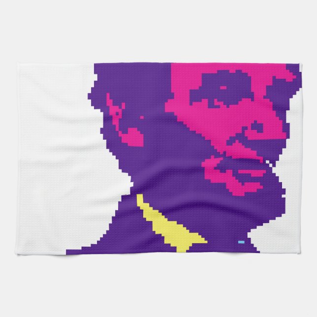 Abraham Lincoln Pixelated Handtuch (Horizontal)