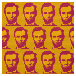 Abraham Lincoln - Pop Art Orange & Red Stoff