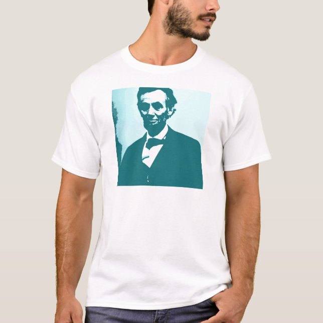 Abraham Lincoln Pop Art T-Shirt (Vorderseite)