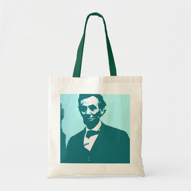 Abraham Lincoln Pop Art Tragetasche (Vorne)
