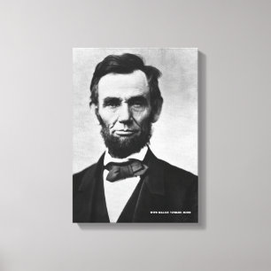 Abraham Lincoln Portrait - Mit Malice in Richtung  Leinwanddruck